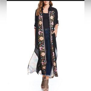 Anthropologie Aratta Silent Journey Embroidered Duster | Size M